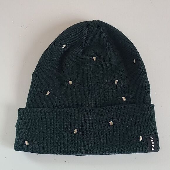 prAna Wild Now Beanie Color: Soft Pine Rainbow Trout - Picture 2 of 6